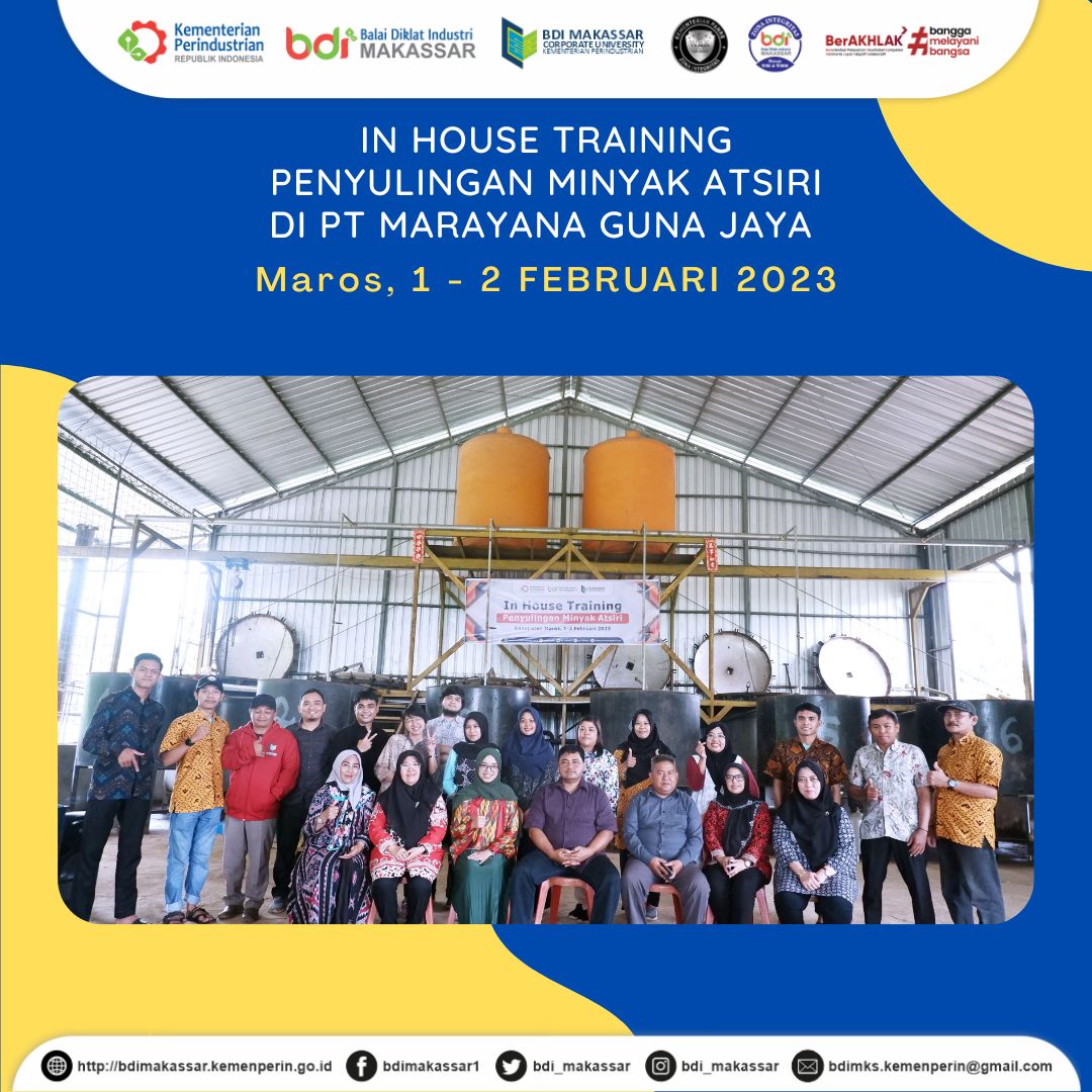 In House Training Penyulingan Minyak Atsiri